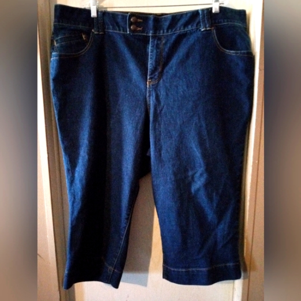 Plus Denim Capris
